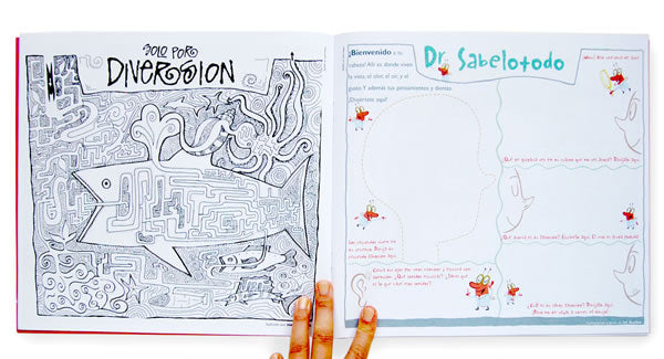 A Spanish-translated therapeutic activity book for hospitalized children.